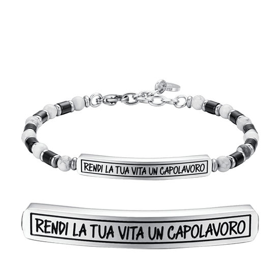 BRACCIALE UOMO IN ACCIAIO RENDI LA TUA VITA UN CAPOLAVORO Luca Barra