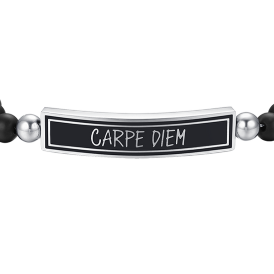 CARPE DIEM HERRENARMBAND AUS STAHL