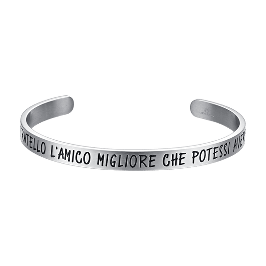 BRACCIALE UOMO IN ACCIAIO FRATELLO L'AMICO MIGLIORE CHE POTESSI AVERE Luca Barra