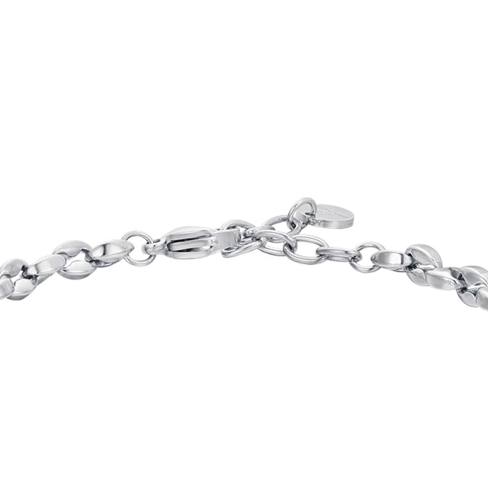 HERRENARMBAND MIT ANKER UND KOMPASSROSE AUS STAHL