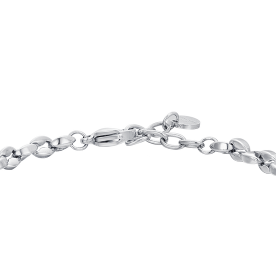HERRENARMBAND MIT ANKER UND KOMPASSROSE AUS STAHL
