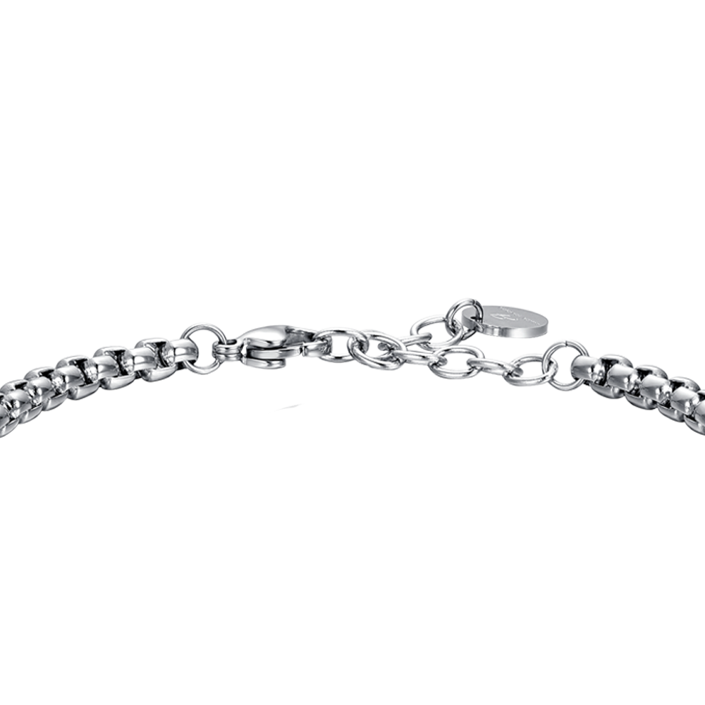 Aloha Bracciale Uomo Rosa Dei Venti In Acciaio Con Cordino Regolabile: Gioiello Ispirato Al Mare E All'Avventura