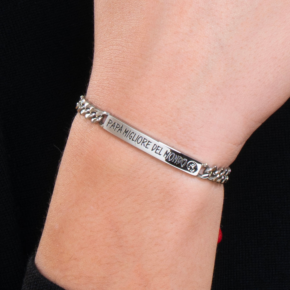 STAHLARMBAND FÜR MÄNNER BESTER VATER DER WELT