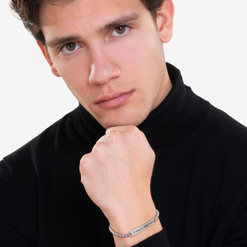 MANN STAHLARMBAND ICH LIEBE DICH DADDY