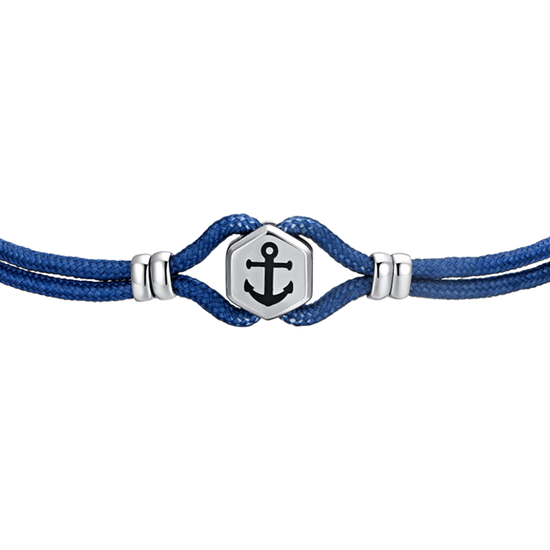 HERRENARMBAND MIT BLAUEM SEIL UND ANKER