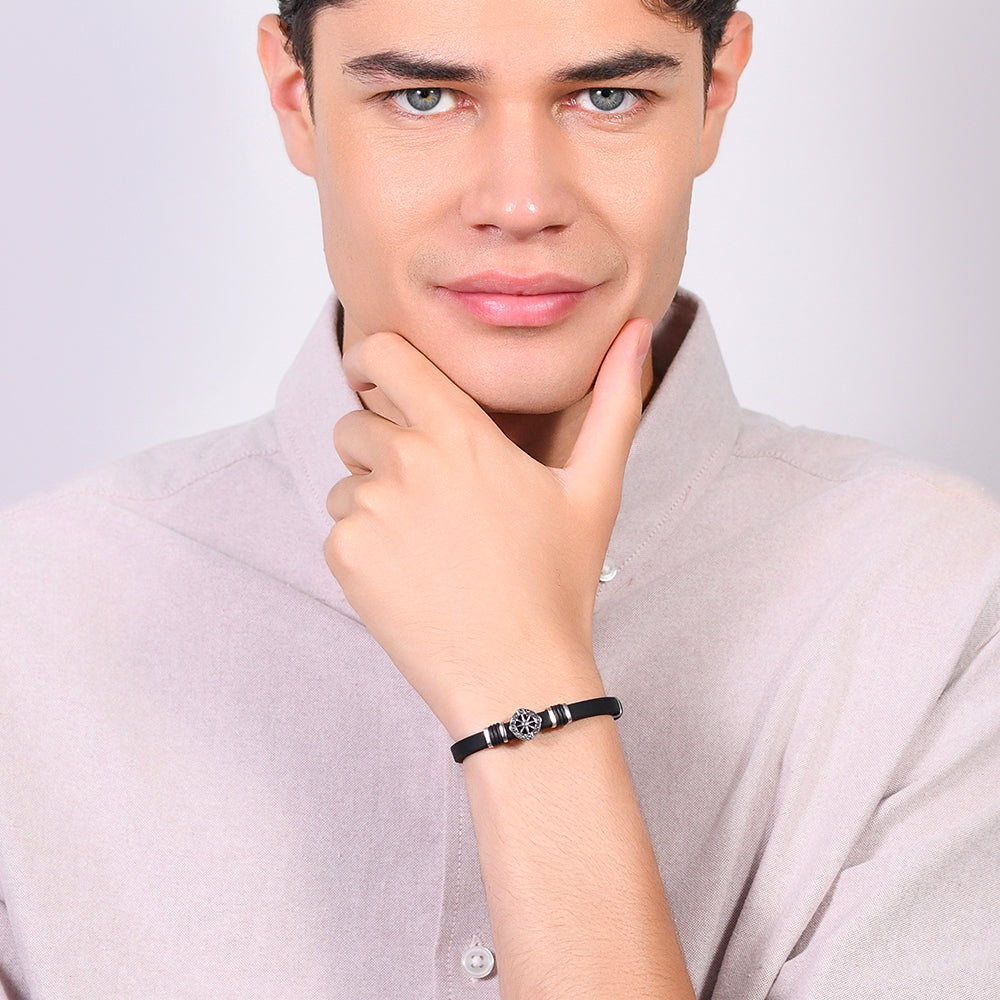 HERREN WINDROSE SILIKONARMBAND