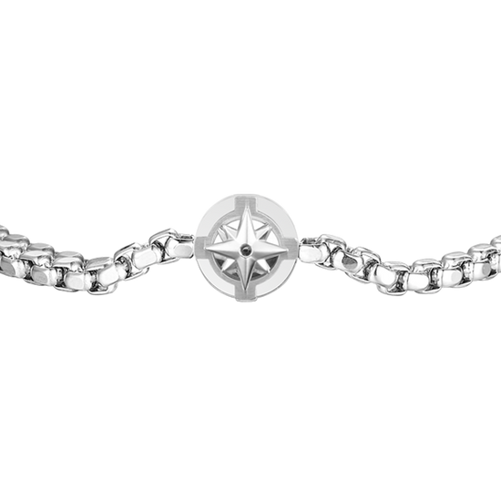 HERRENARMBAND AUS STAHL MIT KOMPASSROSE