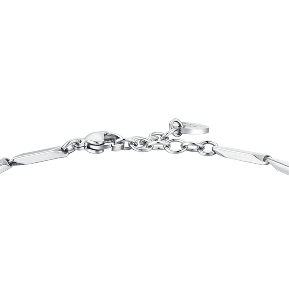 HERRENARMBAND AUS STAHL MIT TÜRKISFARBENEN STEINEN