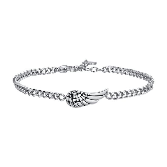 BRACCIALE UOMO IN ACCIAIO CON ALA