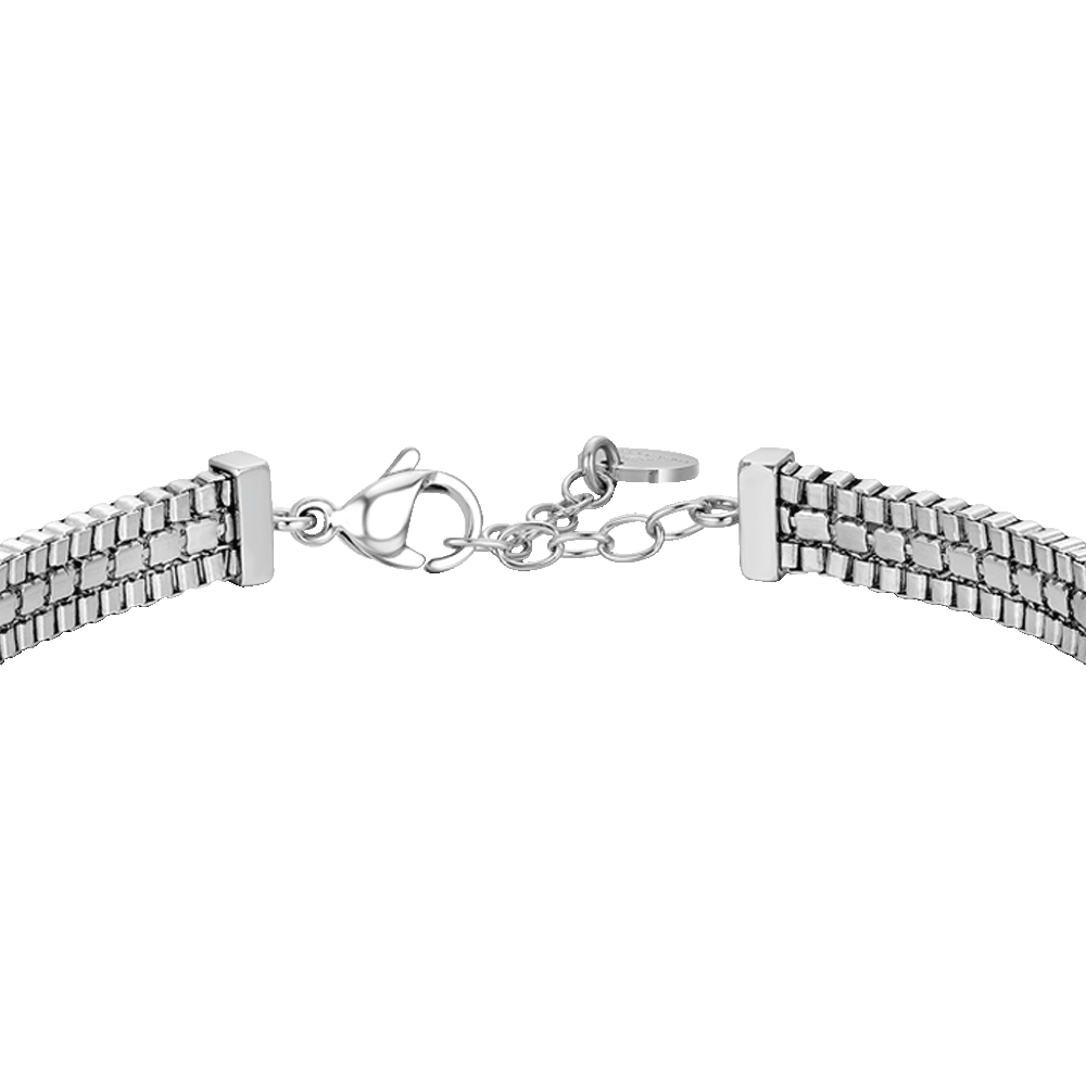 BRACCIALE UOMO IN ACCIAIO E ZIRCONI BLU