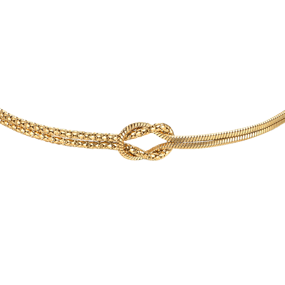 BRACCIALE UOMO IN ACCIAIO IP GOLD CON NODO