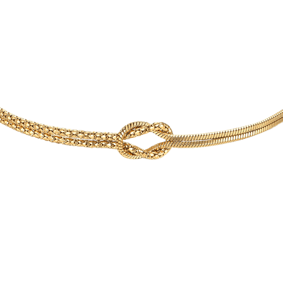 BRACCIALE UOMO IN ACCIAIO IP GOLD CON NODO