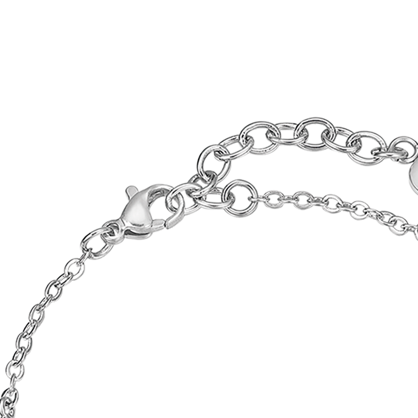 DAMENARMBAND AUS STAHL MIT BAUM DES LEBENS UND IP-ANHÄNGER UND HERZEN