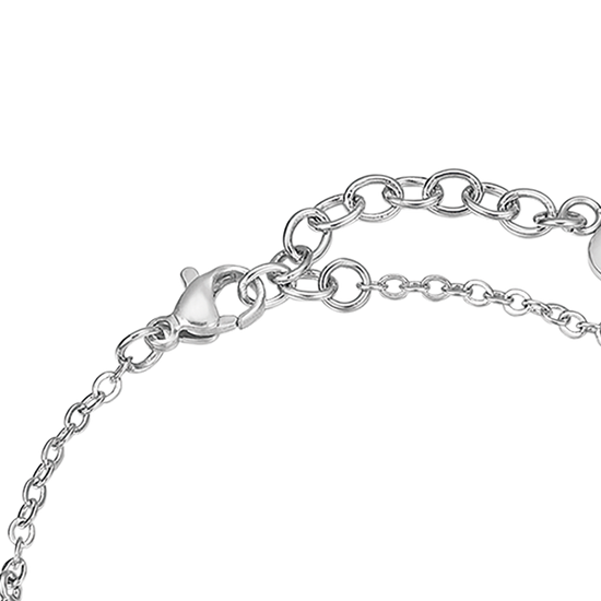 DAMENARMBAND AUS STAHL MIT BAUM DES LEBENS UND IP-ANHÄNGER UND HERZEN