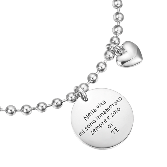 ACC. BRACELET MIT ANHÄNGER IM LEBEN HABE ICH MICH IMMER NUR IN DICH VERLIEBT