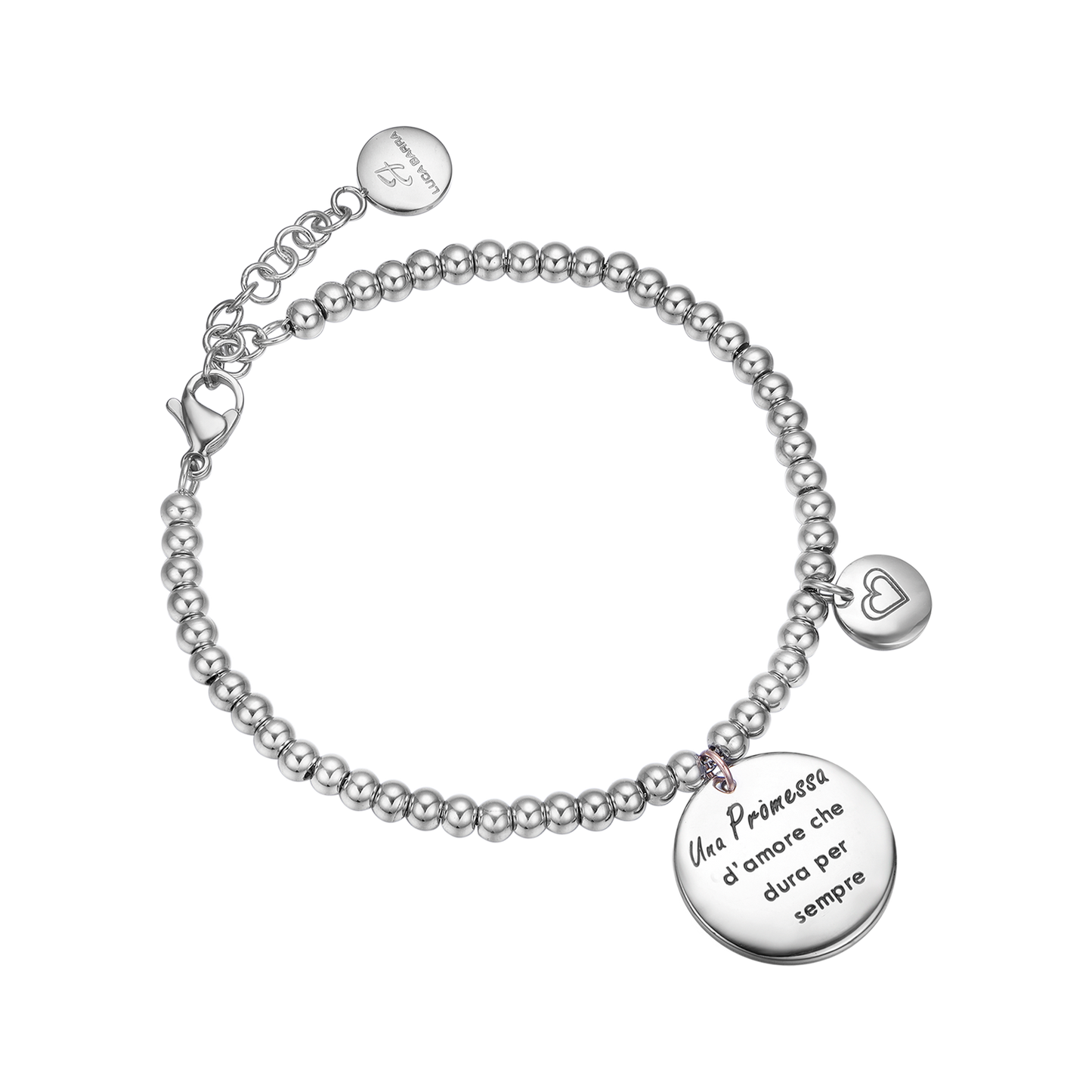 BRACCIALE IN ACCIAIO UNA PROMESSA D'AMORE CHE DURA PER SEMPRE