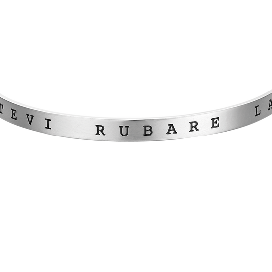 RIGID STEEL BRACELET 'DON'T LET HOPE BE STEALED' Luca Barra