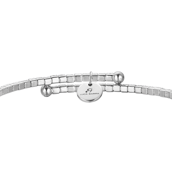 METALLARMBAND MIT DUNKELROSA KRISTALLEN