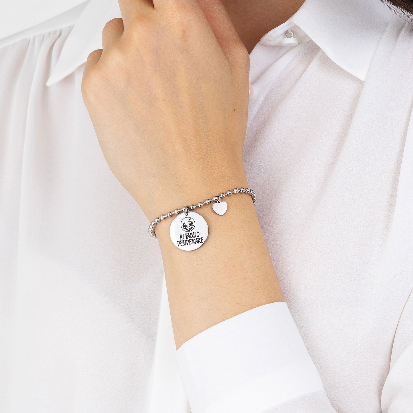 DAMENARMBAND AUS STAHL MIT DEM SPRUCH I MAKE MYSELF WANTED