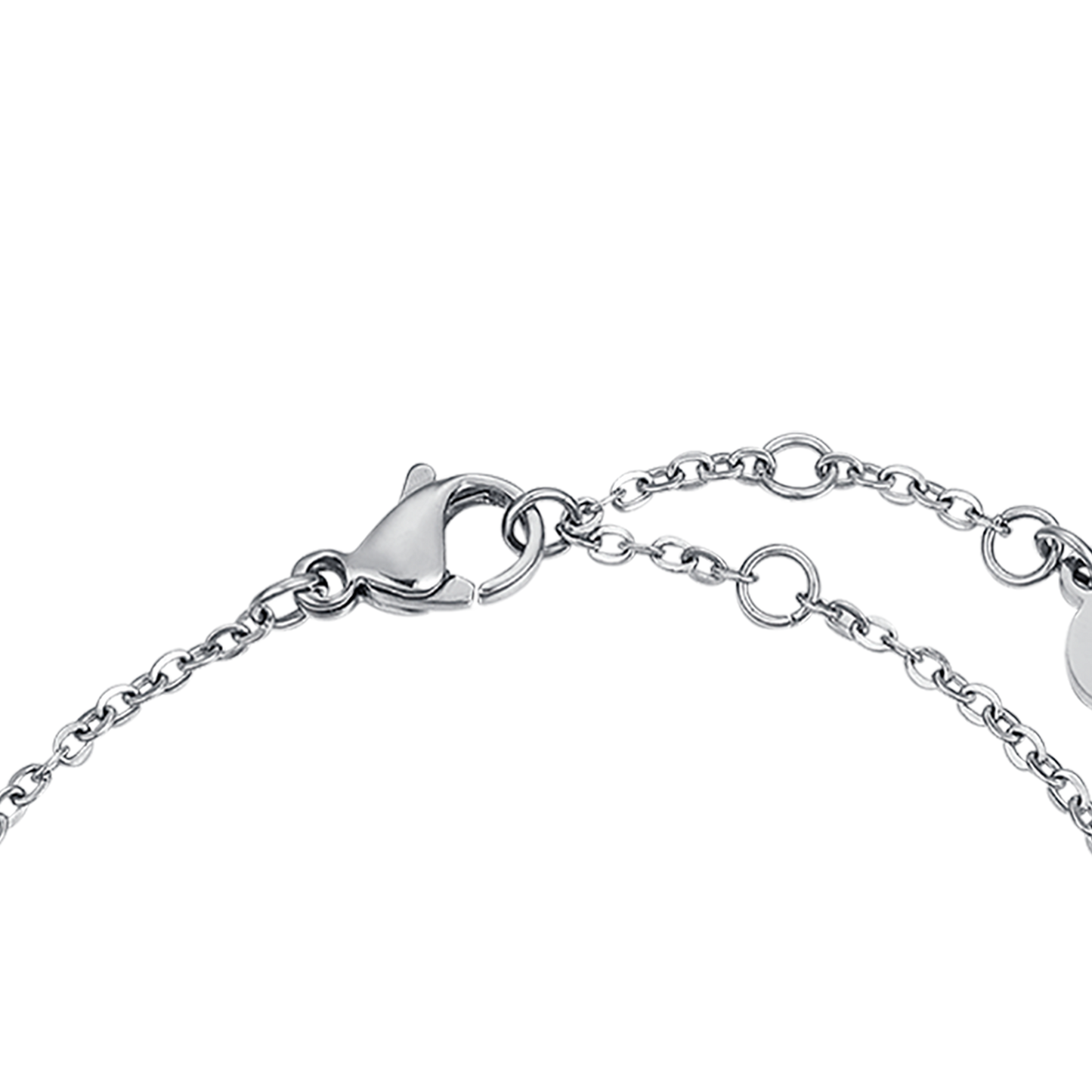 STAHLARMBAND MIT ROSA STEINEN