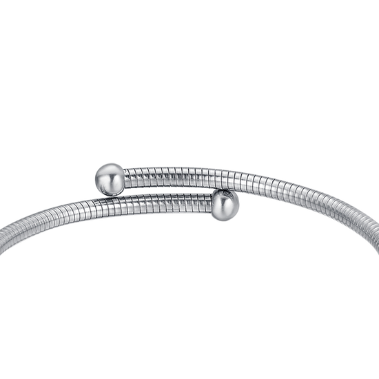 STAHLARMBAND MIT HAUS MIT WEISSEN KRISTALLEN UND STAHLHERZEN