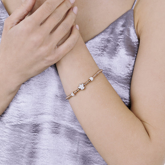 STAHL IP ROSE ARMBAND MIT ENGEL MIT WEISSEN KRISTALLEN