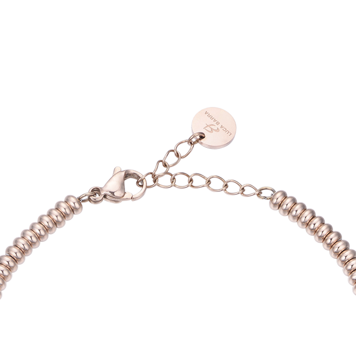 STAHL IP ROSE ARMBAND MIT ENGEL MIT WEISSEN KRISTALLEN