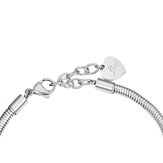 STAHLARMBAND MIT I LOVE YOU-ANHÄNGERN