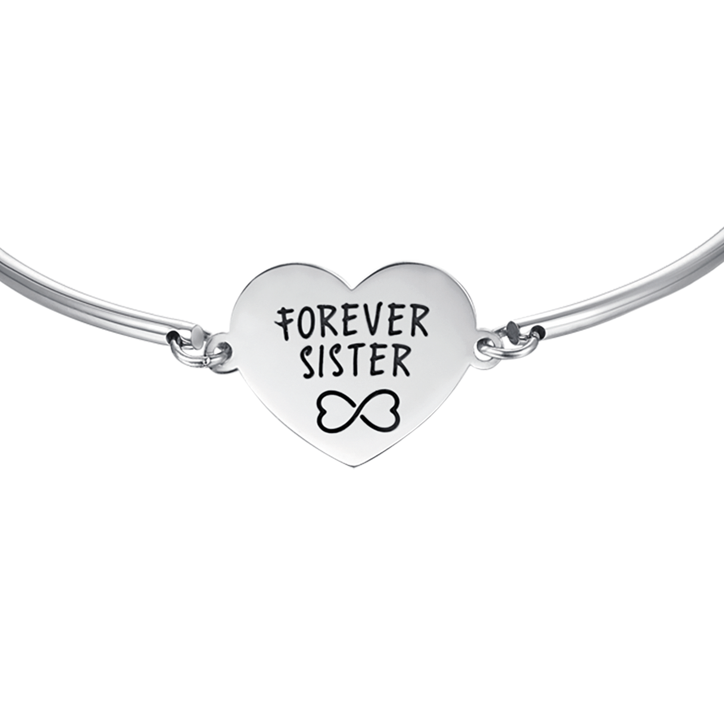 STAHLARMBAND FÜR FRAUEN MIT AUFSCHRIFT FOREVER SISTER