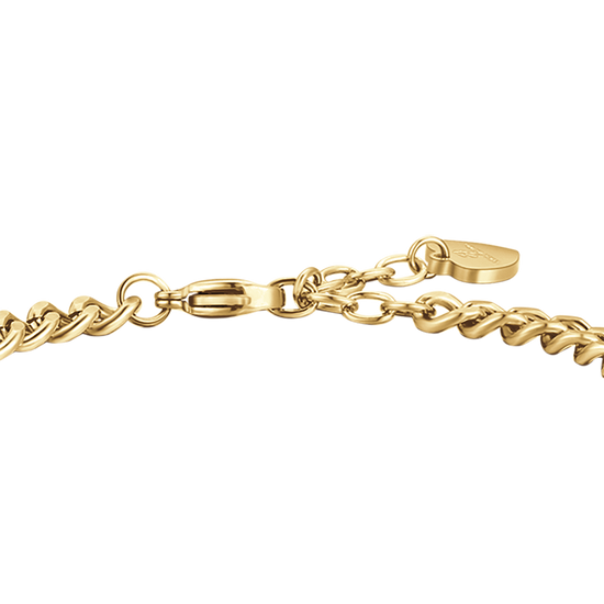 TRAUMHAFTES DAMENARMBAND AUS VERGOLDETEM STAHL MIT WEISSEN KRISTALLEN
