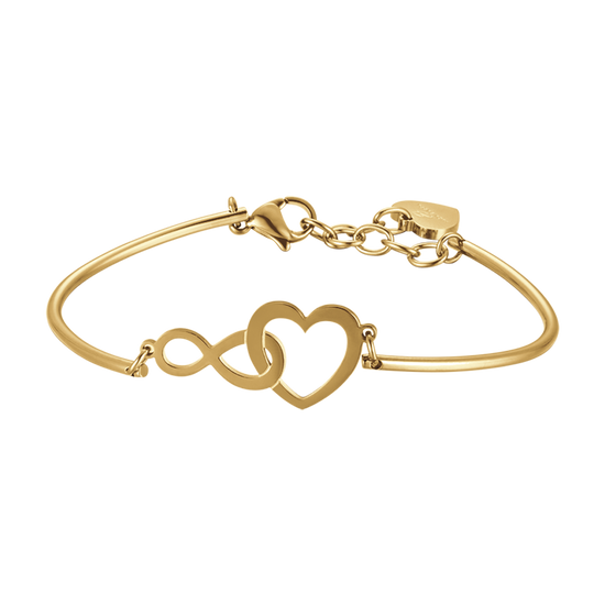 DAMEN-IP-GOLD-ARMBAND MIT HERZ UND INFINIT Luca Barra