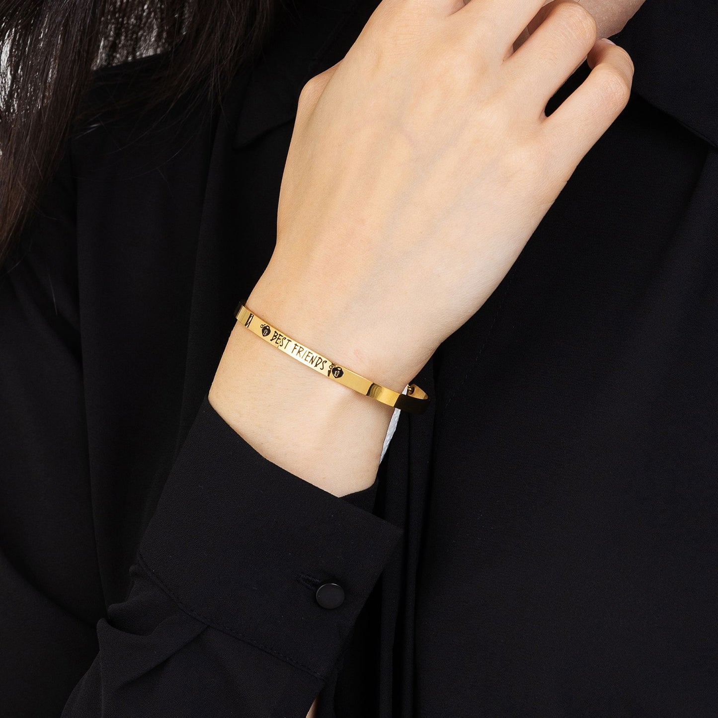 BEST FRIENDS GOLDEN STEEL WOMAN'S BRACELET Luca Barra