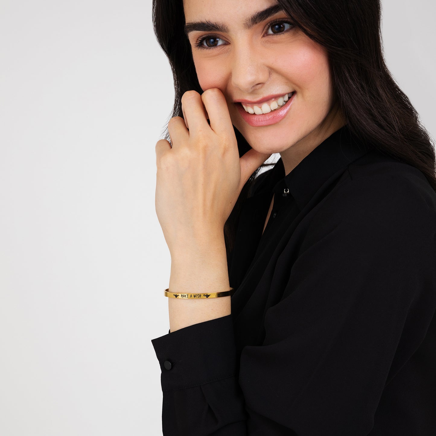 MAKE A WISH DAMENARMBAND AUS VERGOLDETEM STAHL