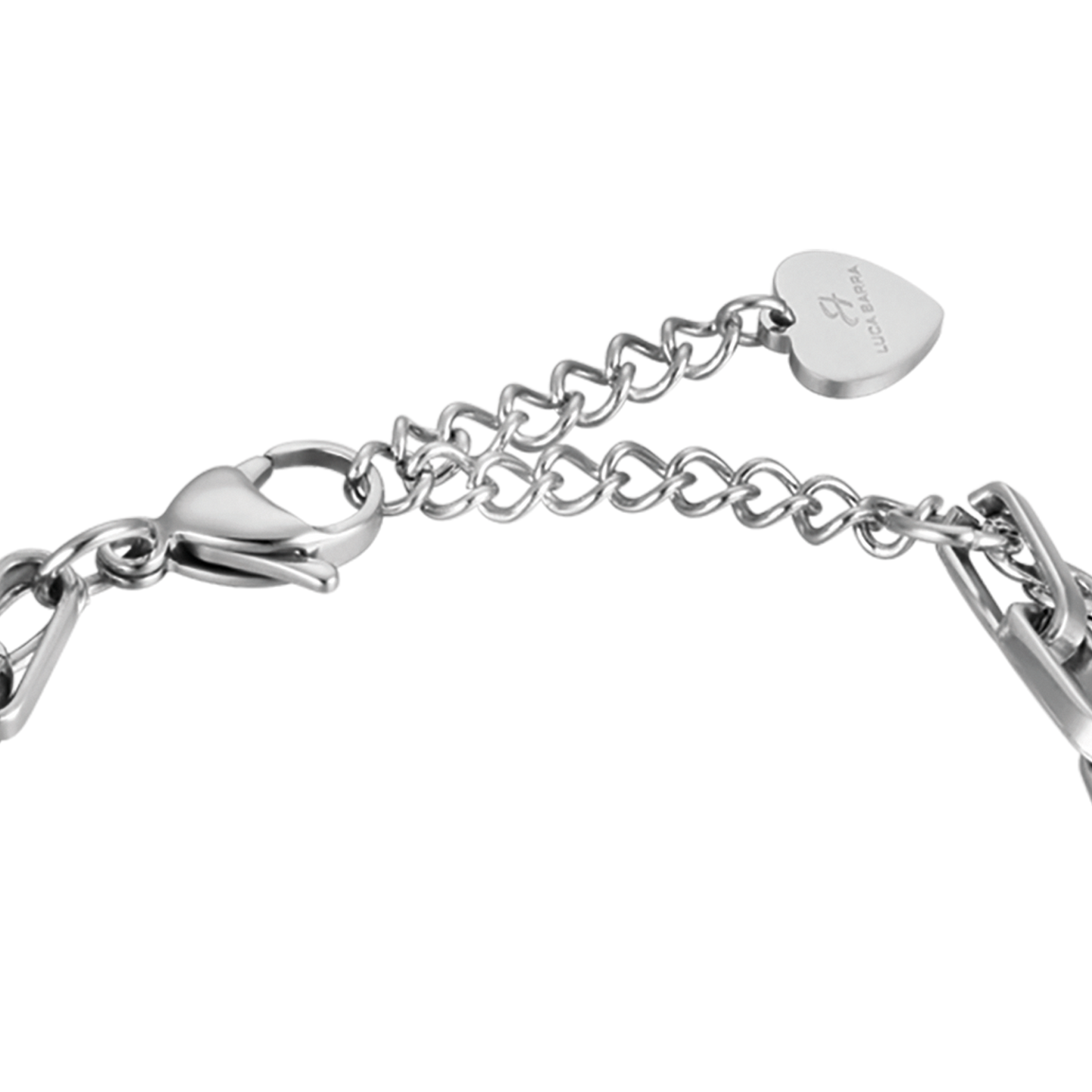 STAHLARMBAND FÜR DAMEN MIT KRONE MIT WEISSEN KRISTALLEN UND EMAILLEPLATTEN