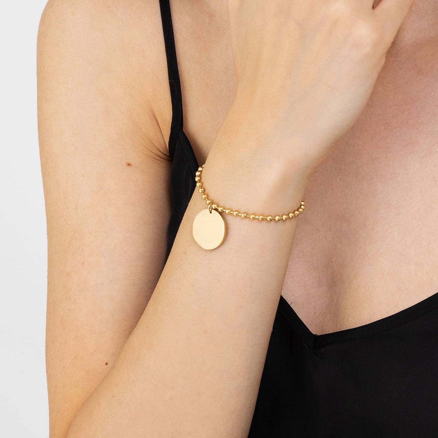 PERSONALISIERTES DAMENARMBAND AUS VERGOLDETEM STAHL