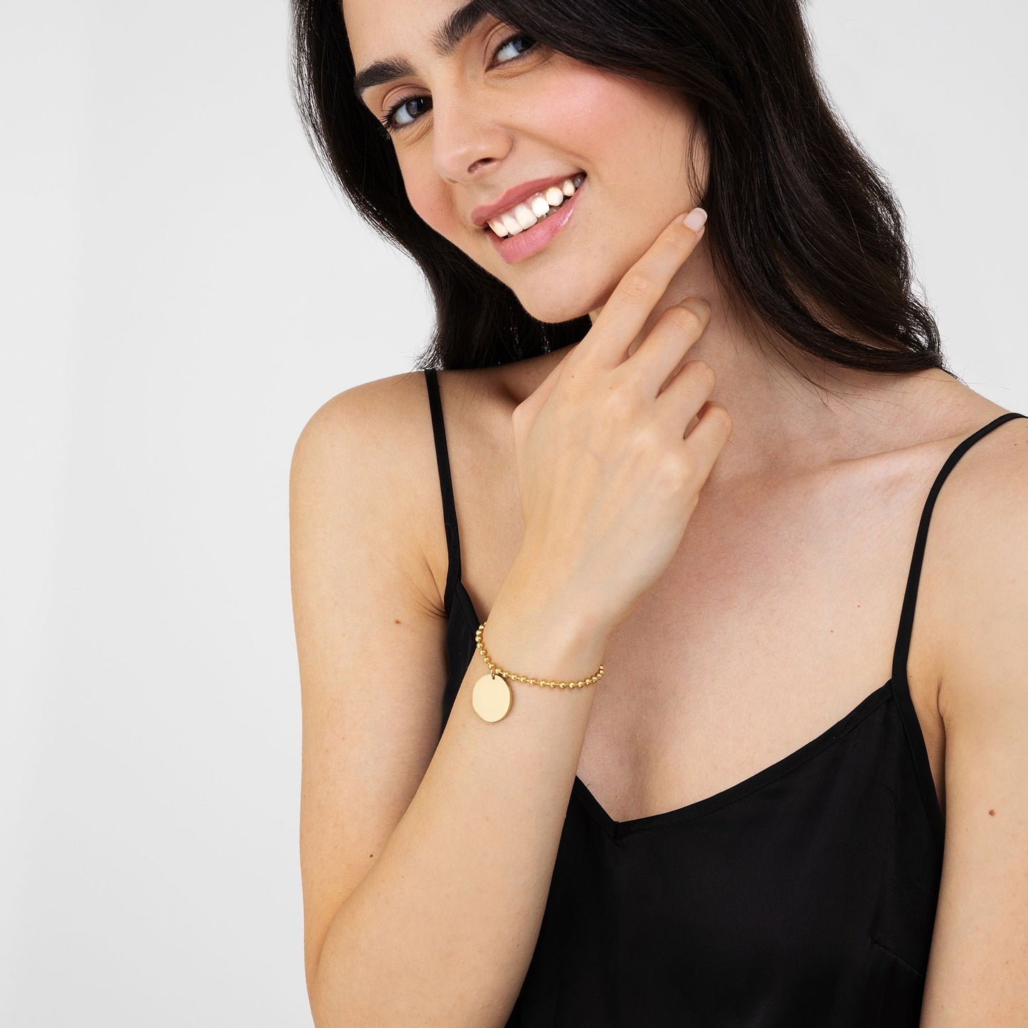 PERSONALISIERTES DAMENARMBAND AUS VERGOLDETEM STAHL