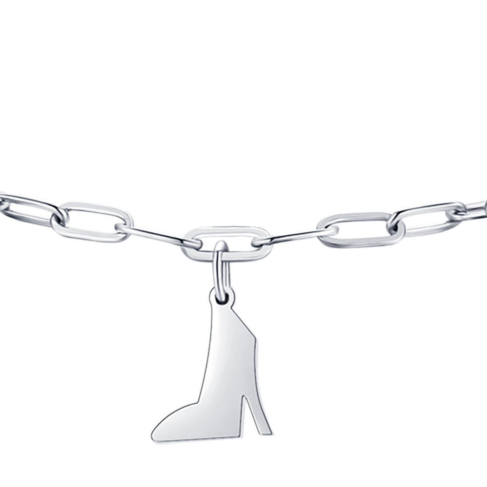 DAMEN-STAHLARMBAND MIT HERZ, SCHUH UND STERN