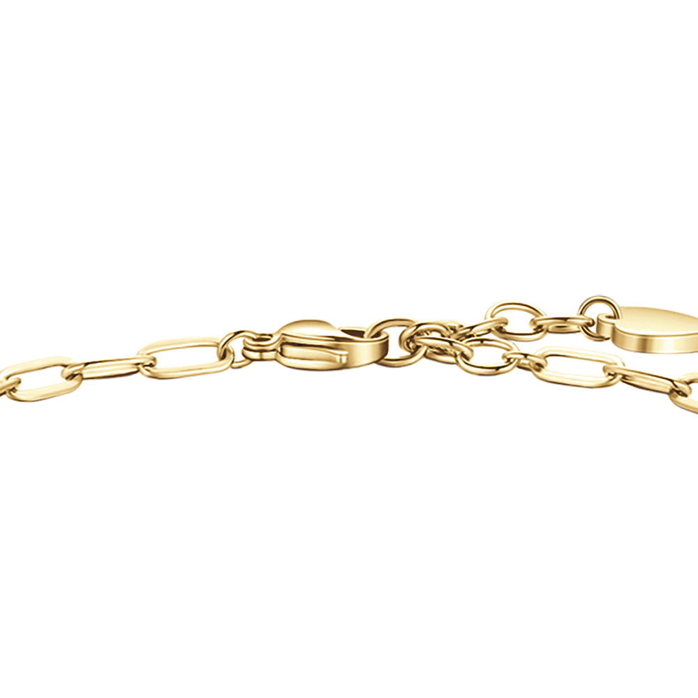 DAMENARMBAND AUS VERGOLDETEM STAHL MIT HERZ, SCHUH UND STERN