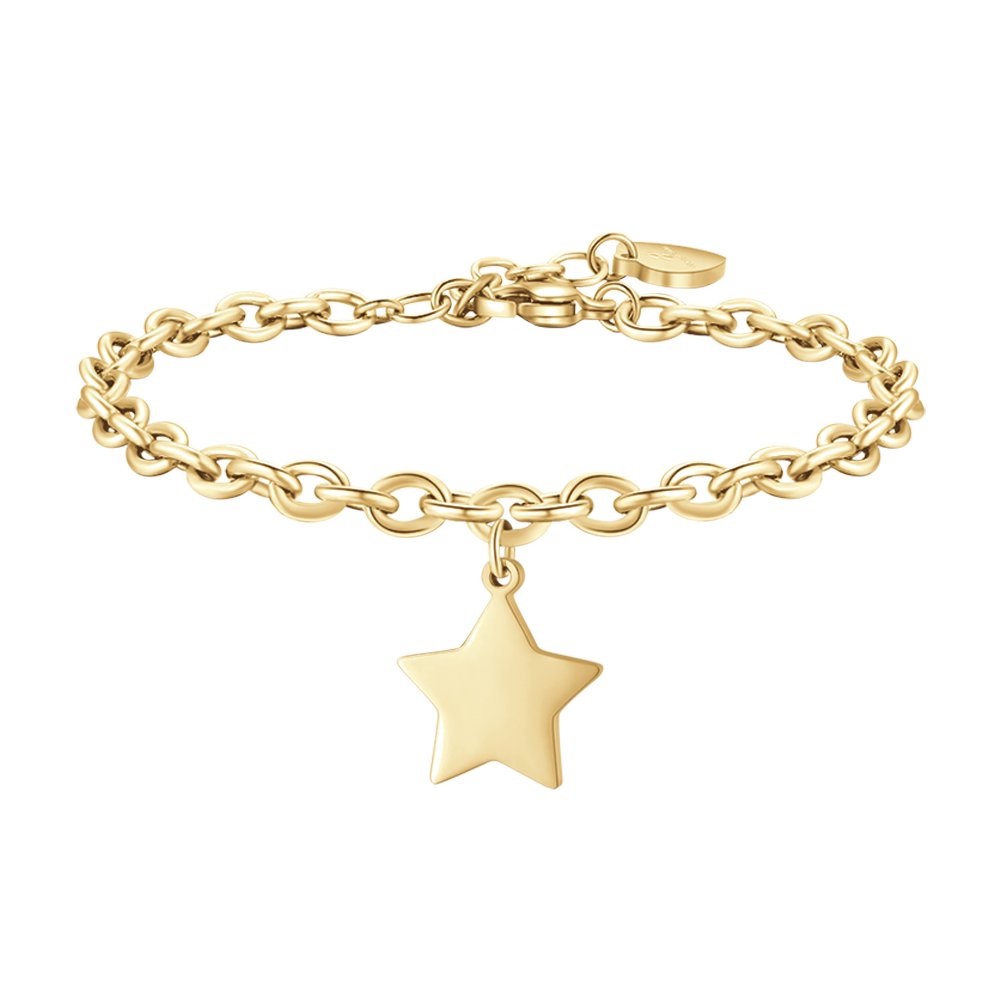 WOMAN'S GOLDEN STEEL BRACELET WITH STAR Luca Barra