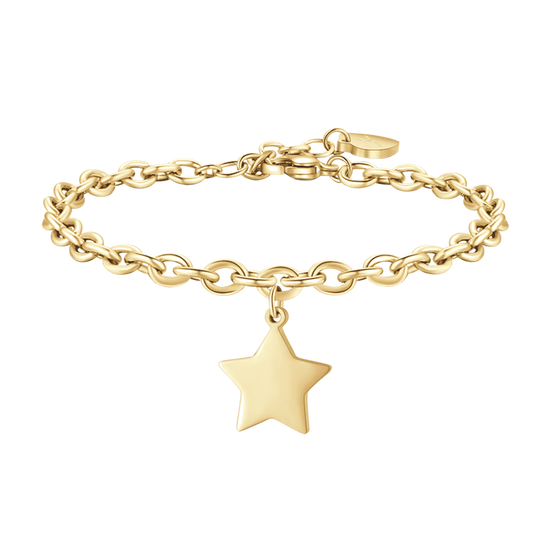 DAMENARMBAND AUS VERGOLDETEM STAHL MIT STERN