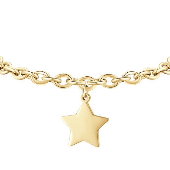 DAMENARMBAND AUS VERGOLDETEM STAHL MIT STERN