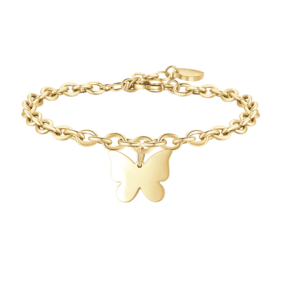 WOMAN'S GOLDEN STEEL BRACELET WITH BUTTERFLY Luca Barra