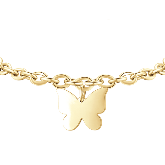 DAMENARMBAND AUS VERGOLDETEM STAHL MIT SCHMETTERLING