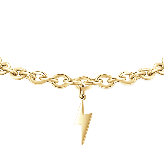 DAMENARMBAND AUS VERGOLDETEM STAHL MIT BLITZ