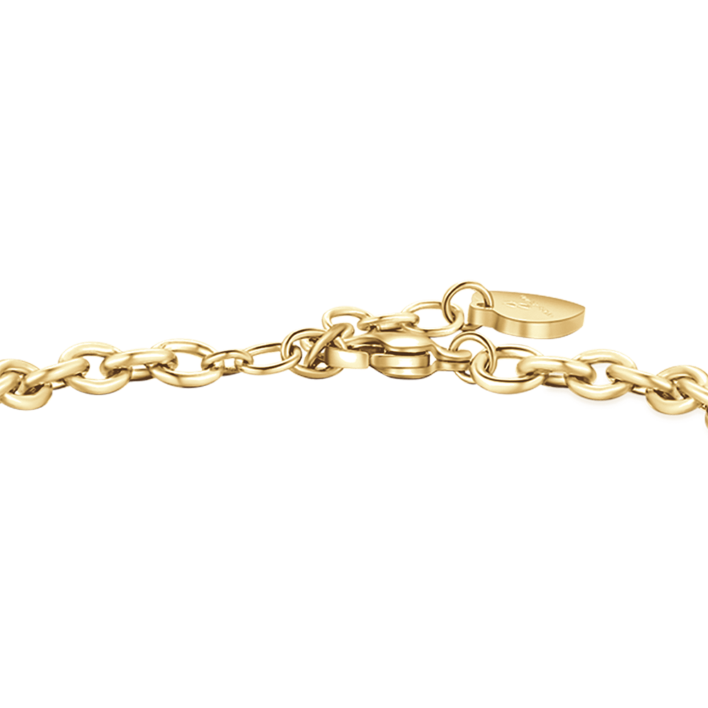 DAMENARMBAND AUS VERGOLDETEM STAHL MIT BLITZ