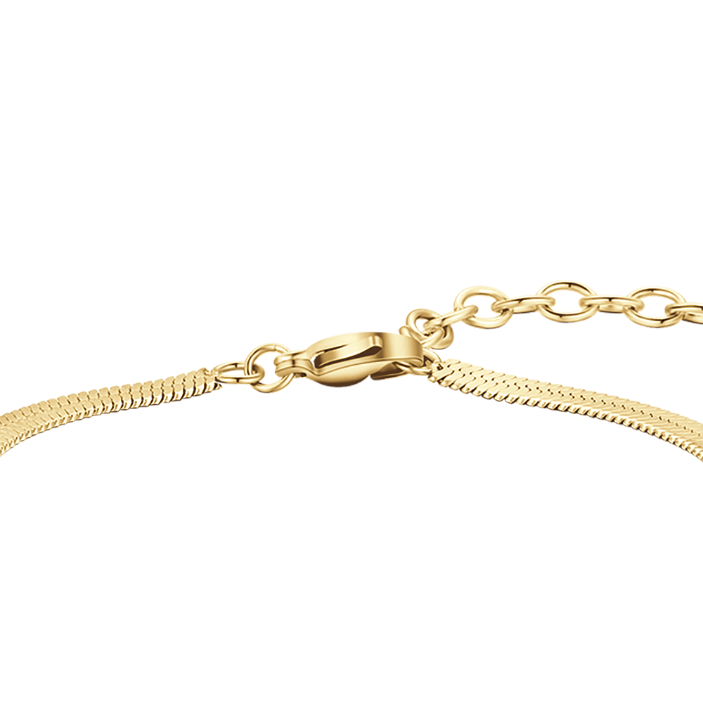 DAMENARMBAND AUS VERGOLDETEM STAHL