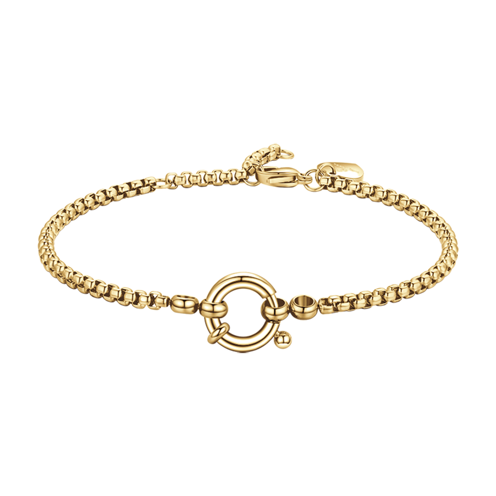 WOMAN'S GOLDEN STEEL BRACELET WITH RING Luca Barra