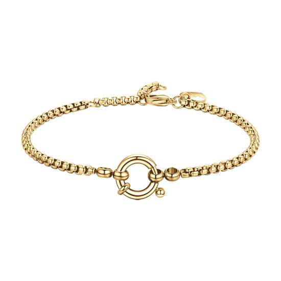 WOMAN'S GOLDEN STEEL BRACELET WITH RING Luca Barra