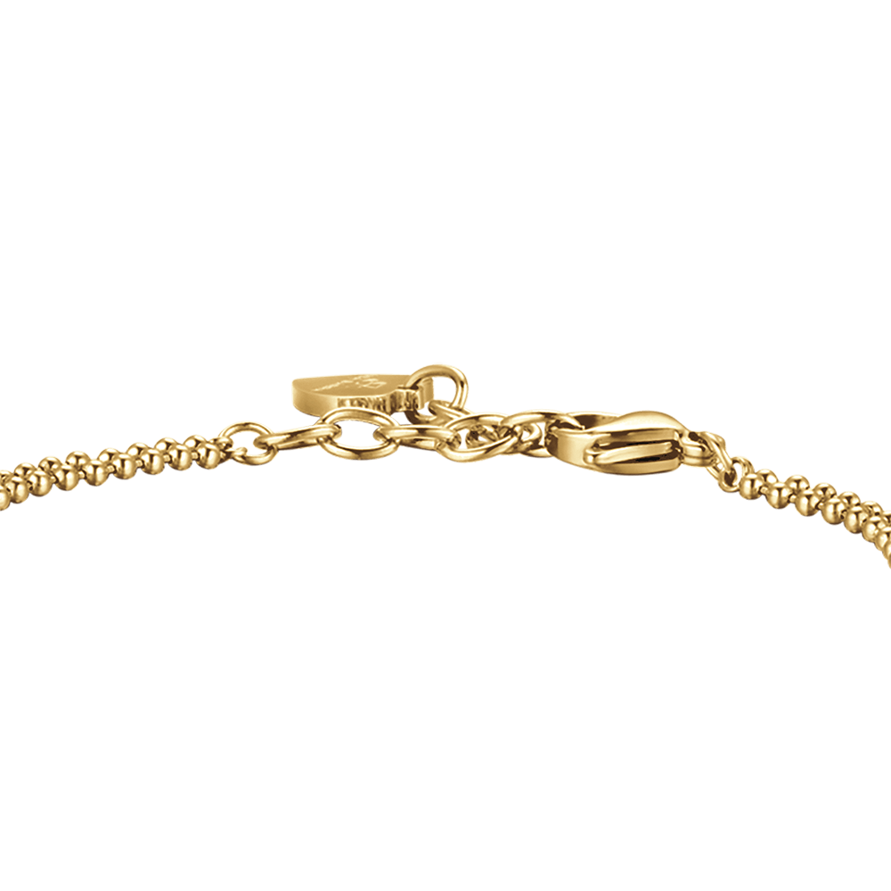 IP GOLD STAHL DAMEN ARMBAND MIT HERZEN IN VERSCHIEDENEN GRÖSSEN