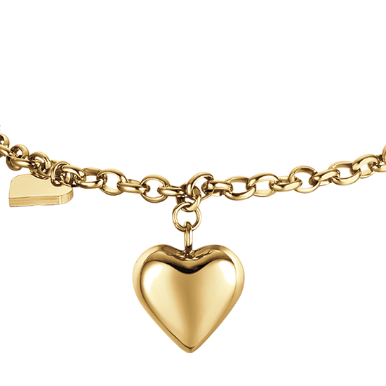 IP GOLD STAHL DAMEN ARMBAND MIT HERZEN